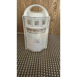 German Lusterware - TEA- Canister Vintage Gold Trim OPALESCENT Ceramic